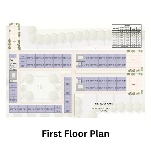 Ganga Realty Swarnim 35 First Floor Plan