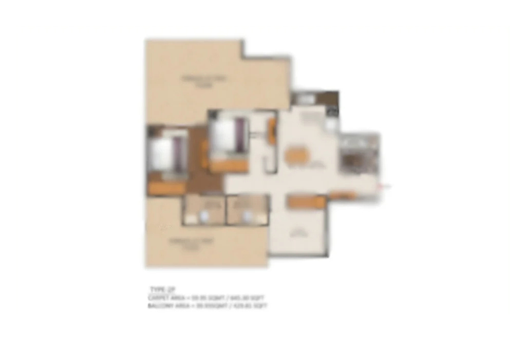 Ganga Realty Tathastu 3 BHK Floor Plan